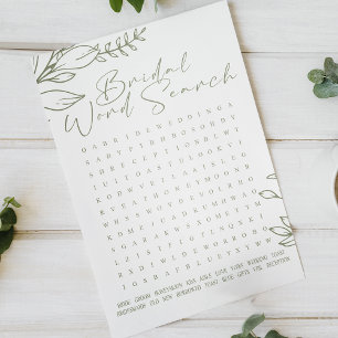 Recherche de mots jeu de Baby Shower Fleurs Bohème