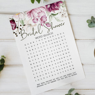 Recherche de mots jeu de douche de mariage pivoine