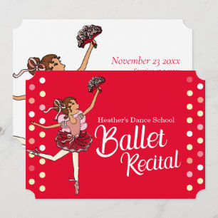 récital de ballet enfants ballerine invitation