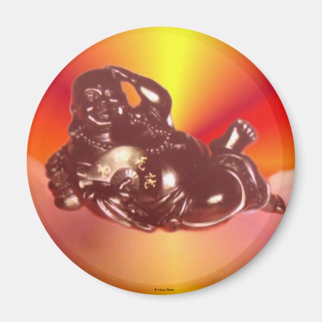 Reclining Laughing Buddha Magnet (Devant)