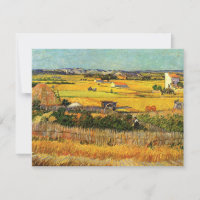 Récolte à La Crau, Montmajour par Vincent van Gogh