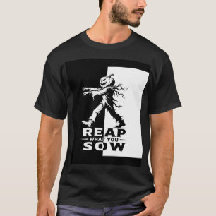 Récolte ce que tu semes T-Shirt Halloween Citrouil