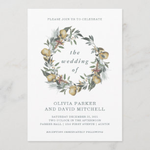 Récolte de bois Invitation de mariage d'hiver