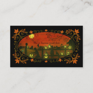 Récolte orientée de Halloween de cartes de visite