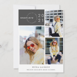 Récolte photo moderne Invitation de graduation