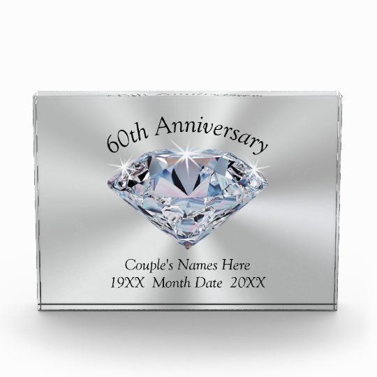 Recompense Cadeaux D Anniversaire De Noces De Diamant Zazzle Fr