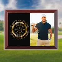 Trou en un classique Gold et Black Photo Golf