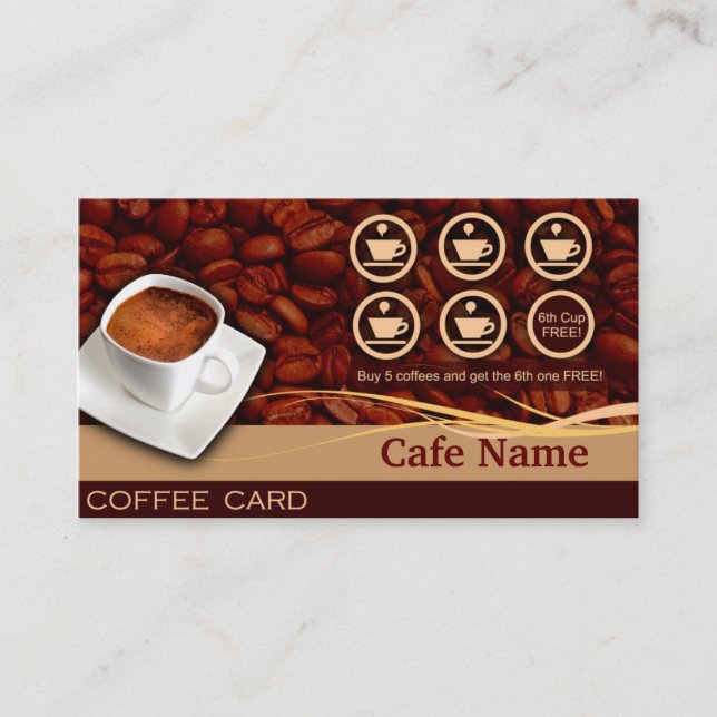 Récompenses de café et carte de visite - café (Devant)