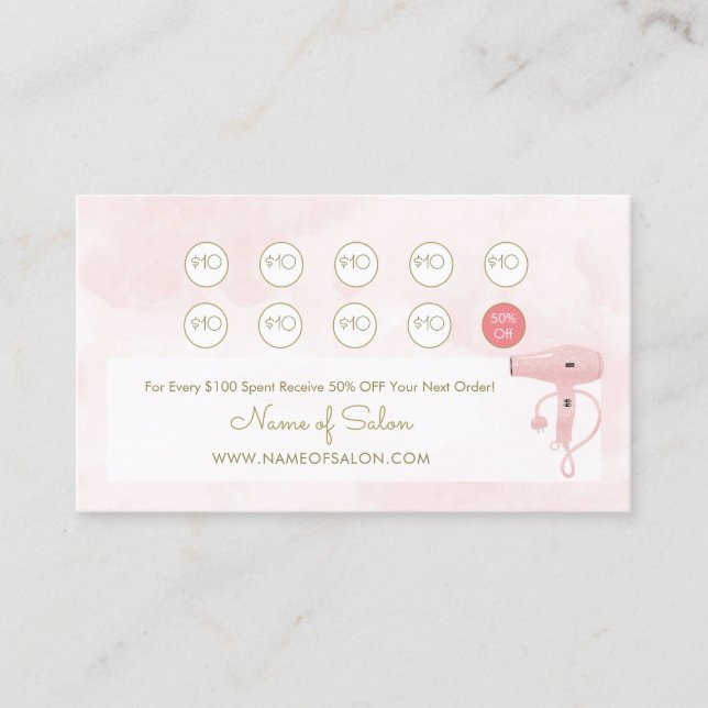 Récompenses de fidélité du salon rose (Devant)