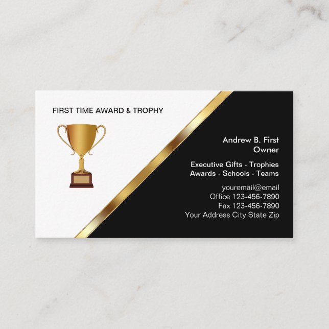 Récompenses et cartes de visite de trophée (Devant)