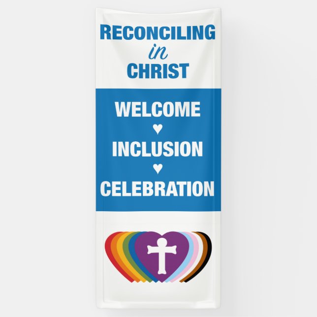 Réconcilier dans la bannière du culte du Christ (Vertical)