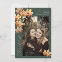 Reconnaissant, Carte de Photo de Thanksgiving en F