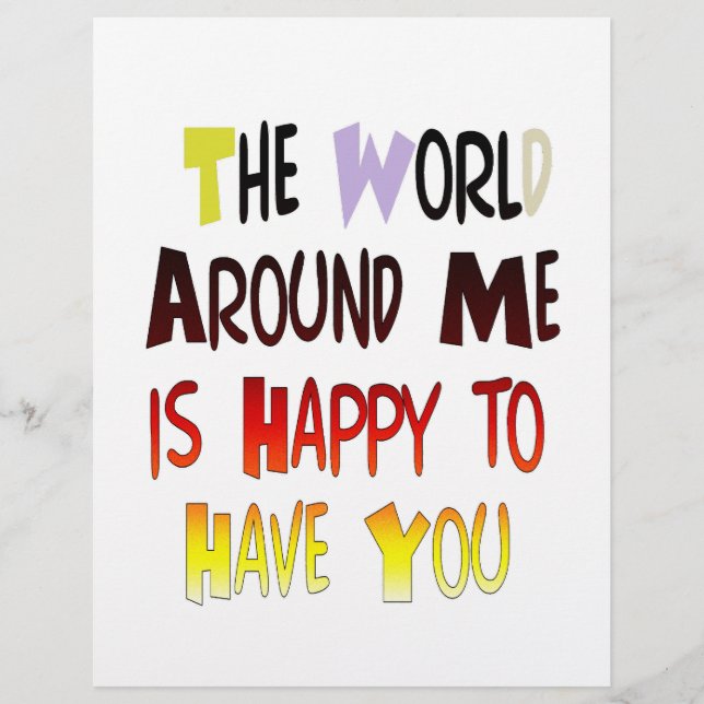 Reconnaissant de vous avoir dans mon monde avec gr (Devant)