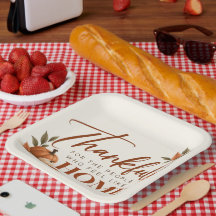 Reconnaissant pour la Maison – Assiette en Papier