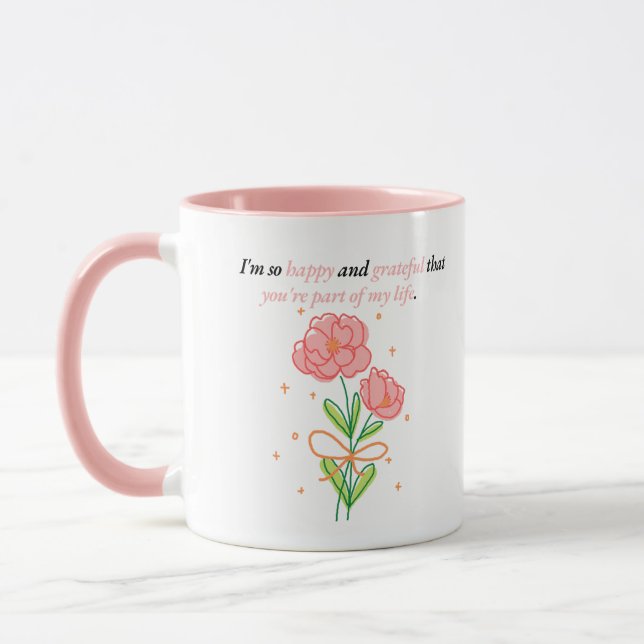 Reconnaissant pour votre présence Mug (Gauche)