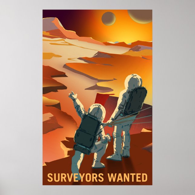 Recrutement Mars - Poster Recherché des Surveyers (Devant)