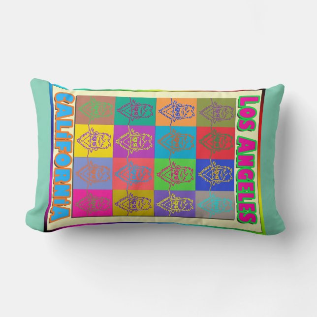 Rectangle 16 Surfers Los Angeles Coussin (Recto)