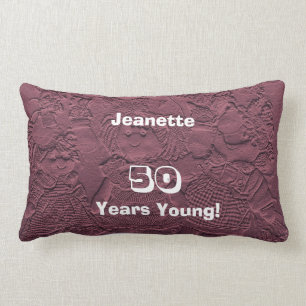 Rectangle 50 ans de coussin lombaire de jeunes poupées de