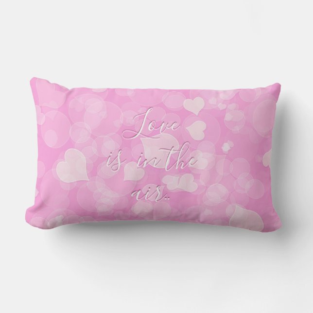 Rectangle Abstrait bokeh rose texture.text. coussin lombaire (Recto)