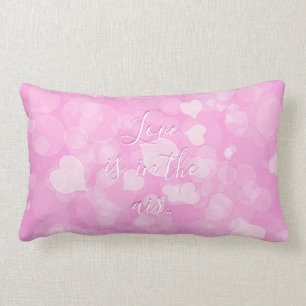 Rectangle Abstrait bokeh rose texture.text. coussin lombaire