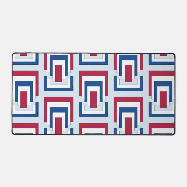 Rectangle Abstrait en Rouge, Blanc et Bleu  (Recto)