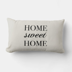 Rectangle Accueil Sweet Home Greige Coussin de ferme