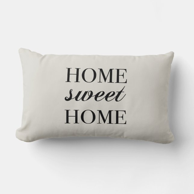 Rectangle Accueil Sweet Home Greige Coussin de ferme (Recto)