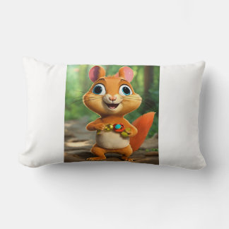 Rectangle Adorable Chipmunk Forest Baby Coussin Designs