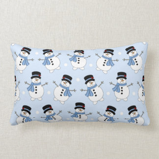 Rectangle Adorable Coussin Blue Snowman