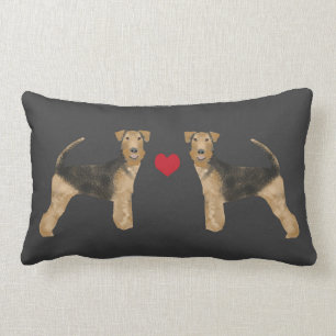 Rectangle Airedale Terrier chien coussin chien amour airedal