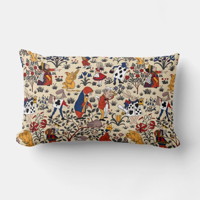 Rectangle Alice au Wonderland Lumbar Coussin (Recto)