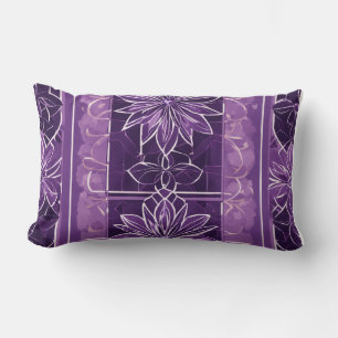 Rectangle Améthyste Floral Long Coussin - Ele Mini Carrelée