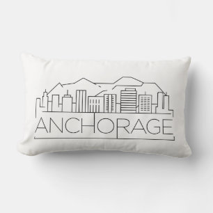 Rectangle Ancrage, Alaska Skyline Lumbar Coussin