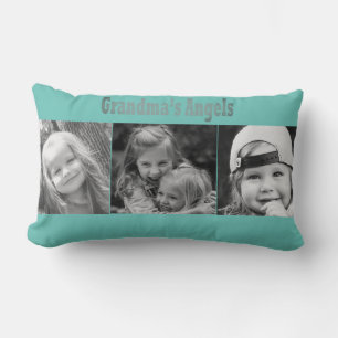 Rectangle Anges de grand-mère moderne Coussin photo Noms ann