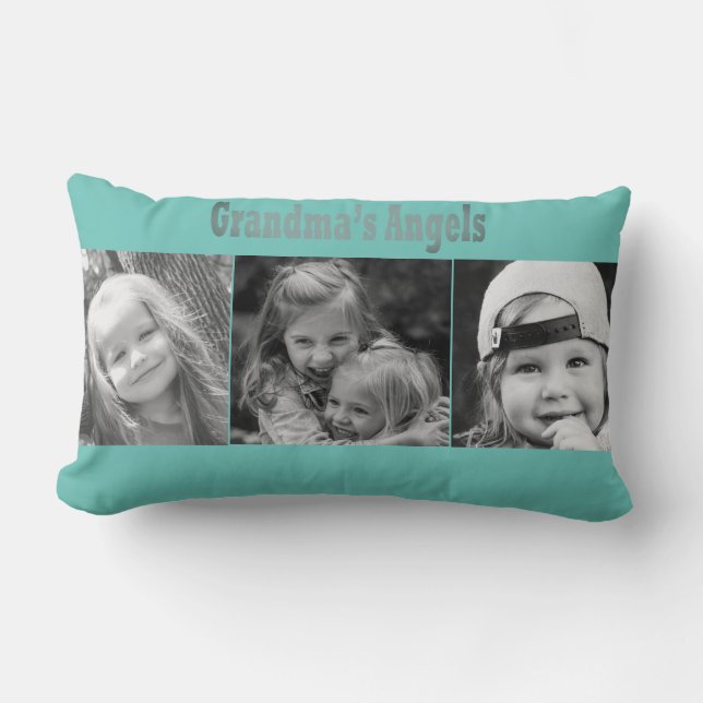 Rectangle Anges de grand-mère moderne Coussin photo Noms ann (Recto)
