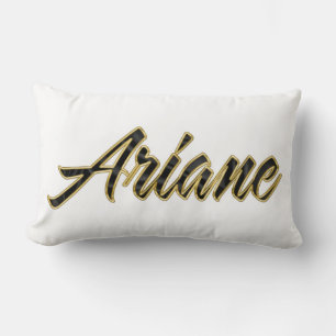 Rectangle Ariane noir or Lettre Coussin Déco