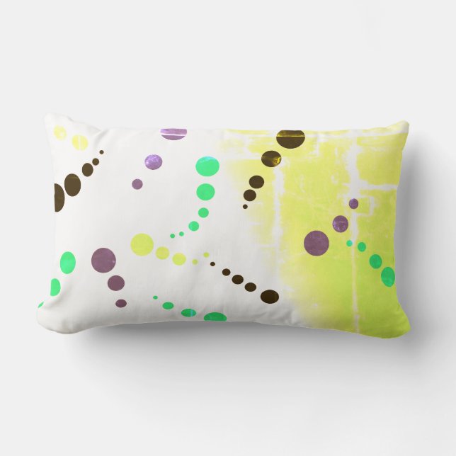 Rectangle Art Abstrait Peinture D'Un Coussin Coussin Type (Recto)