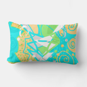 Rectangle art moderne coussin coloré design abstrait