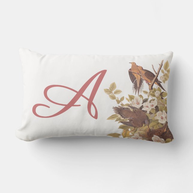 Rectangle Audubon Carolina Turtle Dove Coussin personnalisé (Recto)