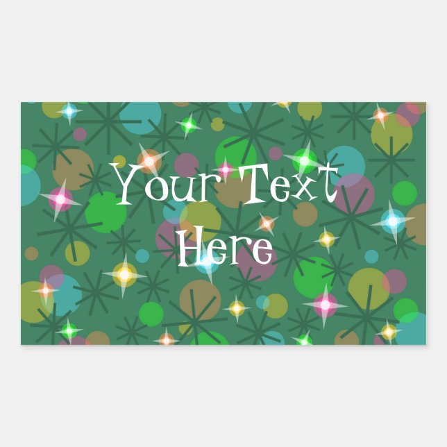 Rectangle autocollant "Votre texte" (Devant)