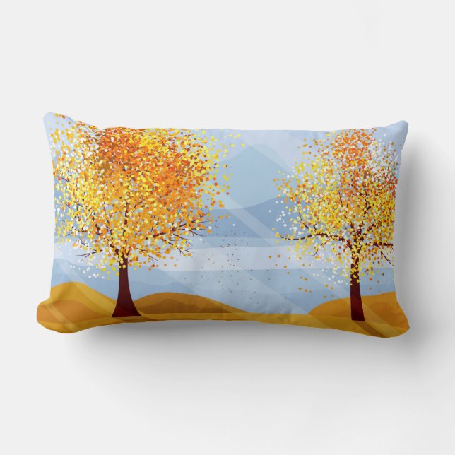 Rectangle Automne Coussin Automne Arbres (Recto)