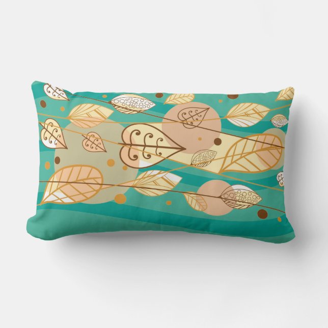 Rectangle Automne Feuilles Coussin (Recto)
