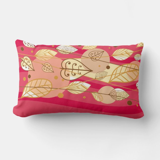 Rectangle Automne Feuilles Coussin (Recto)