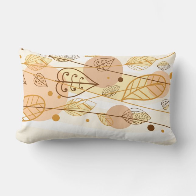 Rectangle Automne Feuilles Coussin (Recto)