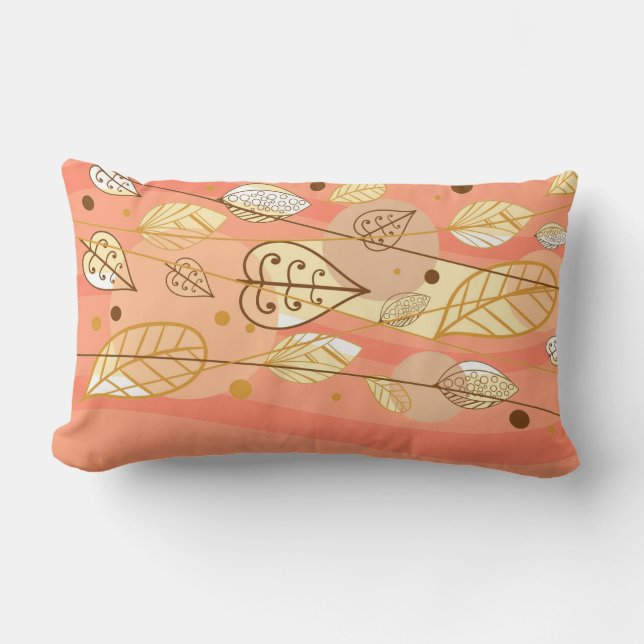 Rectangle Automne Feuilles Coussin (Recto)