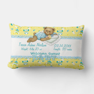 Rectangle Baby Boy Teddy Bear Coussin 2