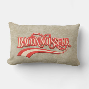 Rectangle Baconnoisseur (amoureux du bacon) lombaire coussin
