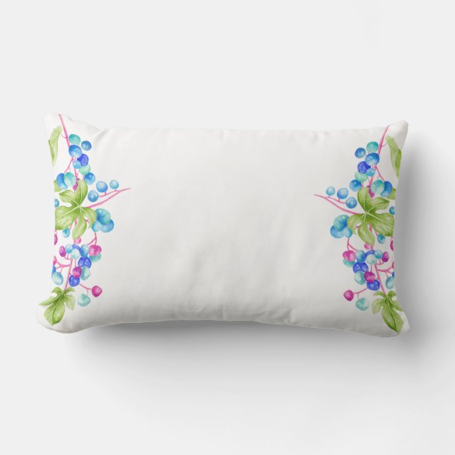 Rectangle Baies de porcelaine sur un Coussin Lumbar (Recto)