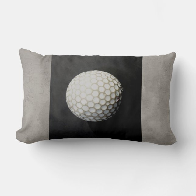 Rectangle balle de golf coussin photo art sur gris (Recto)