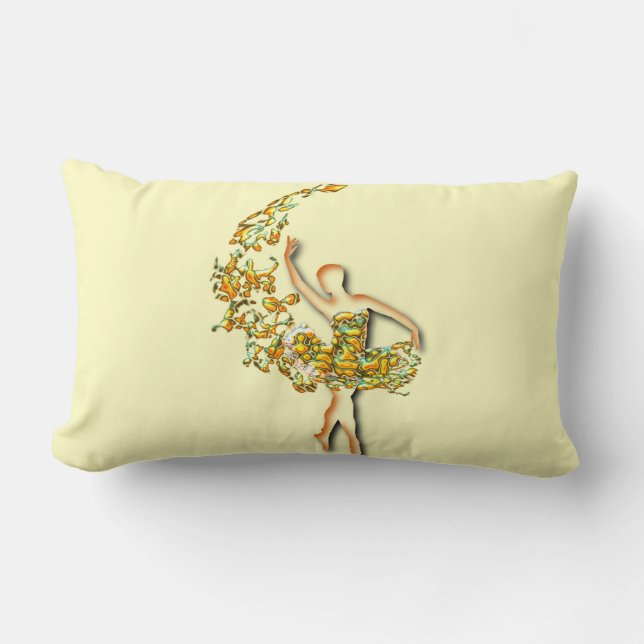 Rectangle Ballerina Lumbar Coussin danseuse de ballet femme (Recto)